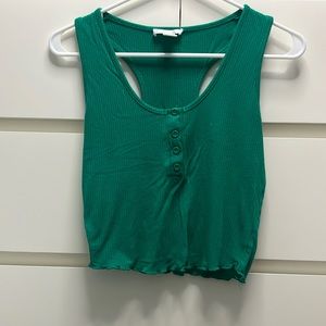 Revamped green crop top